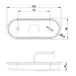 LED markeringslicht wit | 12-24v | 1,5mm². connector | MV-1420W - Afbeelding 3