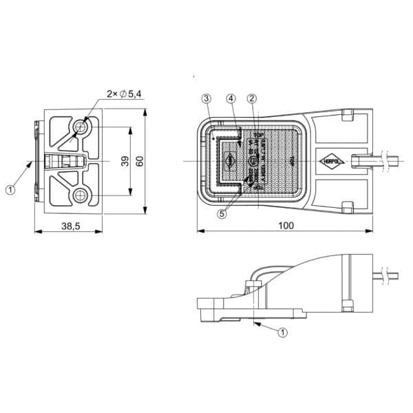 LED markeringslicht wit | 12-24v | 50cm. kabel | MV-3550W - Afbeelding 9