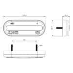 LED markeringslicht wit | 12-24v | 50cm. kabel | MV-5000W - Afbeelding 6