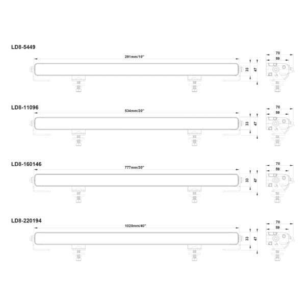 LED bar Vulcan 780 duo-color glow dagrijverlichting 9-36v - 77,7cm - 14.600lm | LD8-160146 - Afbeelding 11