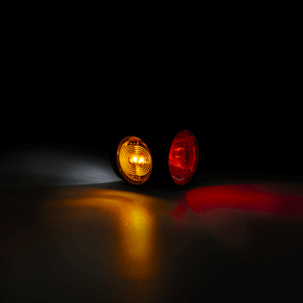 LED dark breedtelamp rechts rood-wit-amber 12-24v 60cm kabel - Afbeelding 4