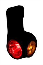LED dark breedtelamp rechts rood-wit-amber 12-24v 60cm kabel