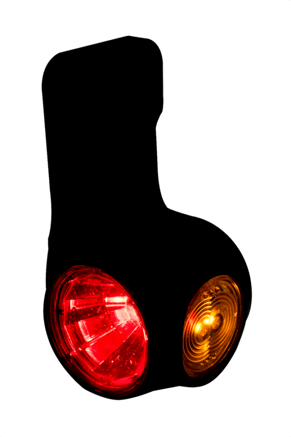 LED dark breedtelamp rechts rood-wit-amber 12-24v 60cm kabel - Afbeelding 1