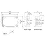 Connectionbox laag model 14 x 4 aansluiting IP54 - Afbeelding 3