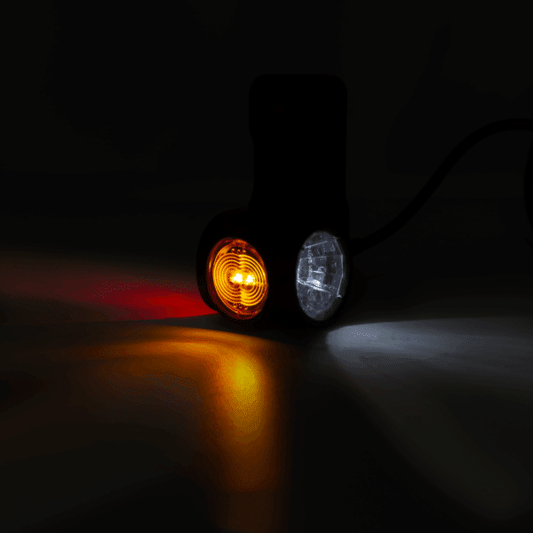 LED dark breedtelamp rechts rood-wit-amber 12-24v 60cm kabel - Afbeelding 3