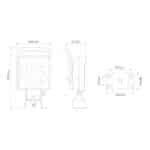 LED werklamp 13,5 watt - 1710 lumen 10-110V 0,4m kabel IP69K - Afbeelding 4