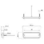 LED R65 Flitser 4-LED amber 12-24v 200cm kabel - Afbeelding 9