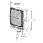 LED flitser 4-LED | R65 | op montagevoet | blauw | 12-24v | ED0001B - Afbeelding 2