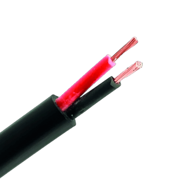 2-aderige kabel | 0,75mm² | zwart-rood | plat | 100m - Afbeelding 1