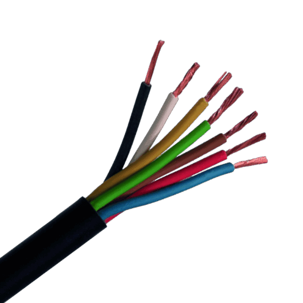 7-aderige kabel | 1,00mm² | zwart-rood-blauw-bruin-geel-groen-wit | 50m - Afbeelding 1