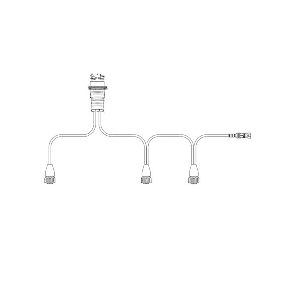 Y-kabel tbv 3 achterlichten (5-PIN) incl. zijkabel - Afbeelding 1