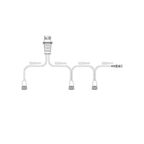 Y-kabel tbv 3 achterlichten (5-PIN) incl. zijkabel - Afbeelding 5