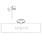 Kentekenverlichting voor rechthoekige plaat