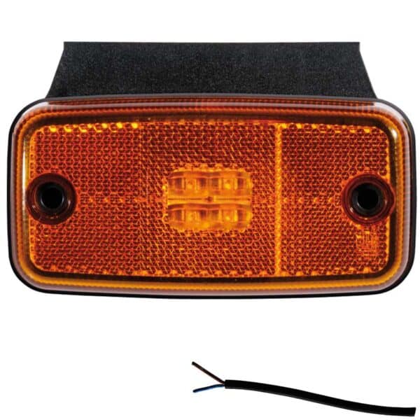LED markeringslicht amber | 12-24v | 50cm. kabel | M10MV-650A - Afbeelding 1