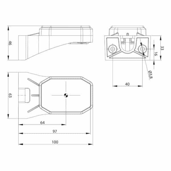 LED markeringslicht wit | 12-24v | schuif connector | MV-5750W - Afbeelding 3
