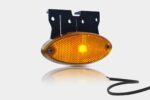 LED markeringslicht ovaal amber met steun | 12-24v | 50cm. kabel | MV-5850A