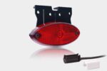LED markeringslicht ovaal rood met steun | 12-24v | 1,5mm². connector | MV-5870R