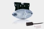 LED markeringslicht ovaal wit met steun | 12-24v | 1,5mm². connector | MV-5870W
