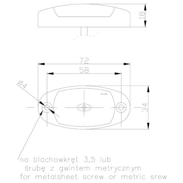 LED markeringslicht amber | 12-24v | 50cm. kabel met 0,75mm². connector | MV-5410A - Afbeelding 4