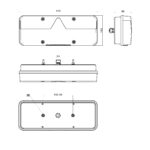 Rechts | LED Trailerlamp | dynamisch knipperlicht | 9-36v | 7-PIN | 200cm. kabel | VC-1012B7 - Afbeelding 3