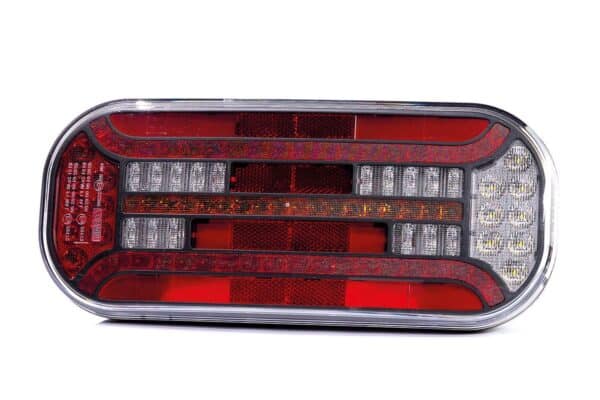 Links | LED achterlicht rechthoek reflector & kentekenverlichting | 12-24v | 100cm. kabel | VC-3011 - Afbeelding 1