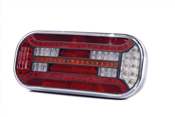 Links | LED achterlicht driehoek reflector | 12-24v | 100cm. kabel | VC-3101 - Afbeelding 1