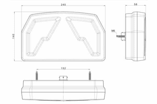 LED neon achterlicht rechts 12-24v - 100cm kabel - Afbeelding 4