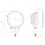 LED werklamp rond 2500lm, 22W, 12-24v, magneetvoet 7,8m | WF-2225MM7,8 - Afbeelding 3