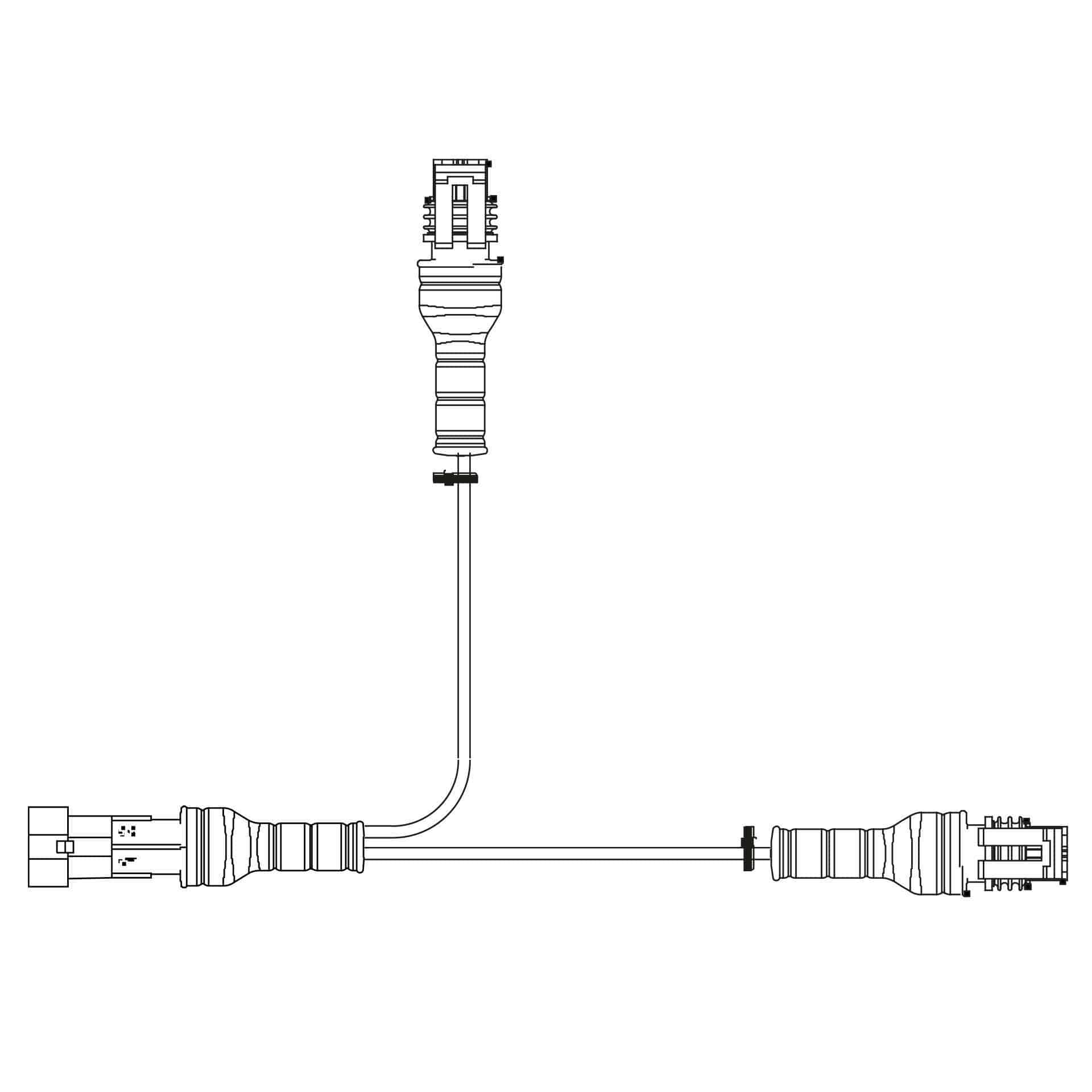 1-KS1-6320 Superseal Y-kabel 30cm | 1x male | 2x female - Afbeelding 1