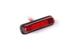 LED markeerlicht | rood | 12-24V | 0,15m. kabel | incl zwarte behuizing